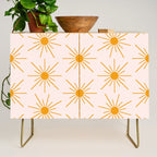 Sun Pattern On Pink Background Credenza Gallery Image 1