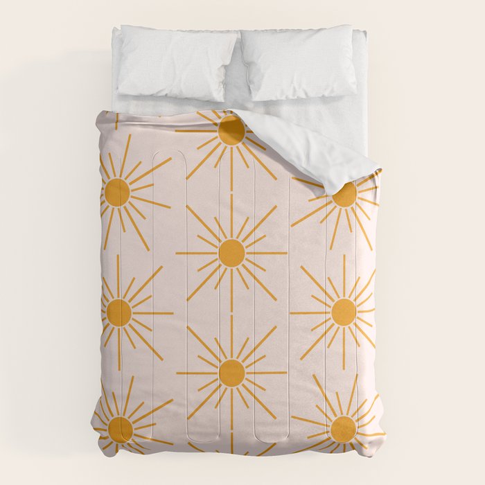 Sun Pattern On Pink Background Comforter Gallery Image 6
