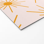 Sun Pattern On Pink Background Welcome Mat Gallery Image 2