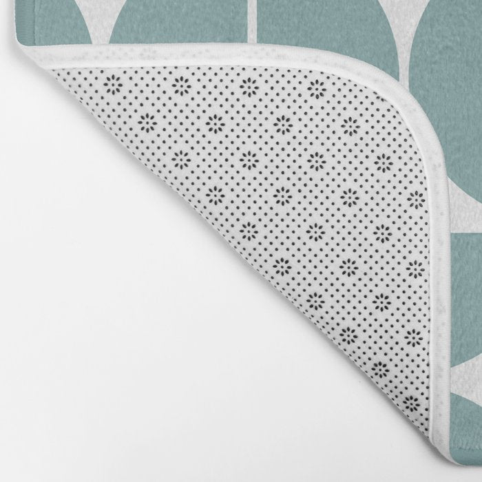 Mid Century Modern Geometric 04 Glass Blue Bath Mat Gallery Image 2