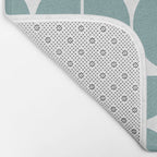 Mid Century Modern Geometric 04 Glass Blue Bath Mat Gallery Image 2