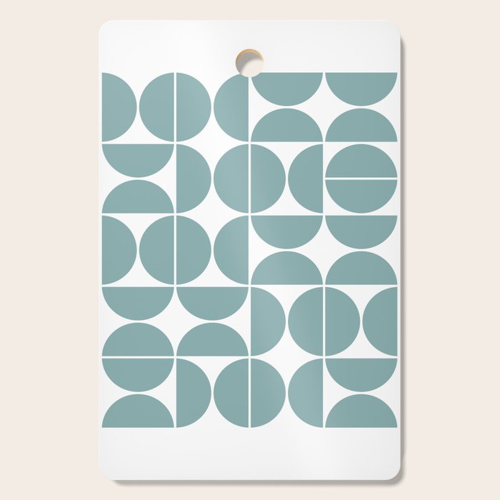 Mid Century Modern Geometric 04 Glass Blue Cutting Board Gallery Image 1