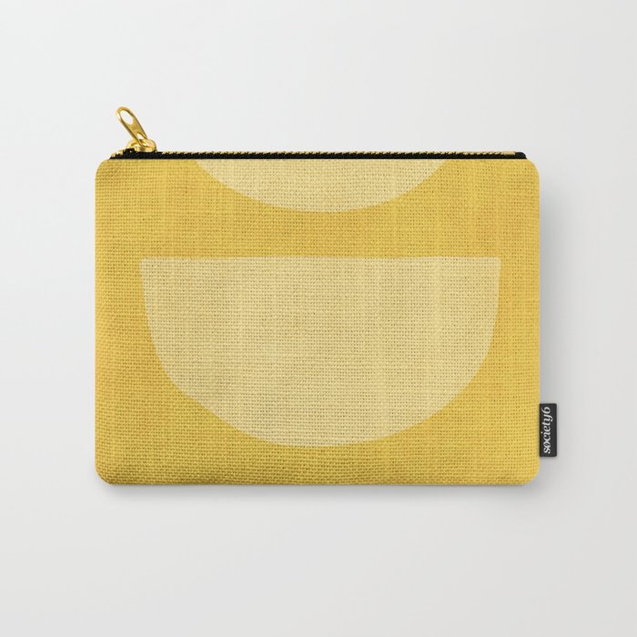 Yellow Tones Semicircles Minimalist Artwork Carry All Pouch Gallery Image 1