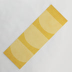 Yellow Tones Semicircles Minimalist Artwork Yoga Mat Gallery Image 1