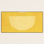 Yellow Tones Semicircles Minimalist Artwork Desk Mat Gallery Image 3