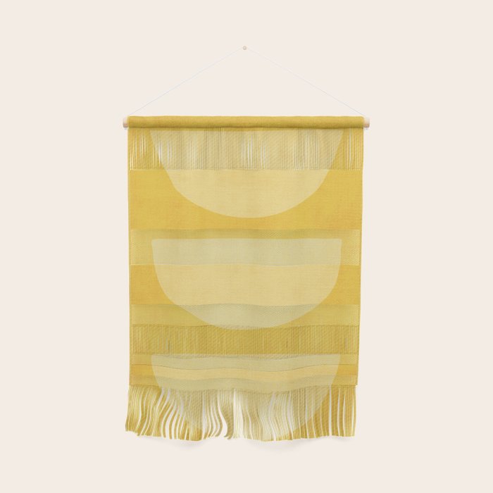 Yellow Tones Semicircles Minimalist Artwork Wall Hanging Gallery Image 1