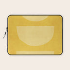 Yellow Tones Semicircles Minimalist Artwork Laptop Sleeve Gallery Image 1