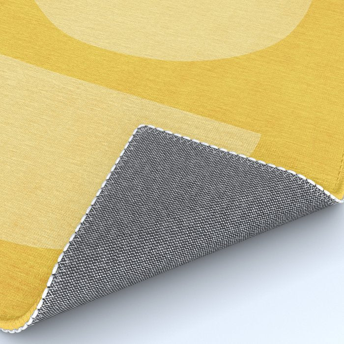 Yellow Tones Semicircles Minimalist Artwork Rug Gallery Image 4