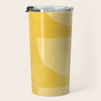 Yellow Tones Semicircles Minimalist Artwork Travel Mug Gallery Image 3
