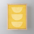 Yellow Tones Semicircles Minimalist Artwork Mini Art Print Gallery Image 1