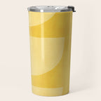 Yellow Tones Semicircles Minimalist Artwork Travel Mug Gallery Image 2