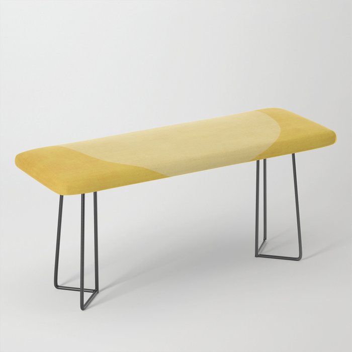 Yellow Tones Semicircles Minimalist Artwork Bench Gallery Image 1