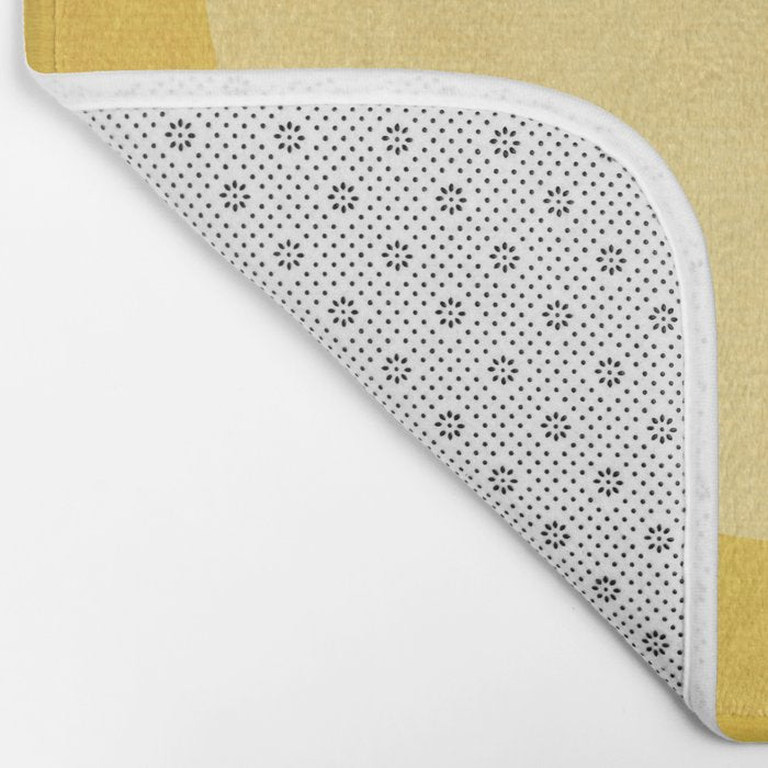 Yellow Tones Semicircles Minimalist Artwork Bath Mat Gallery Image 2