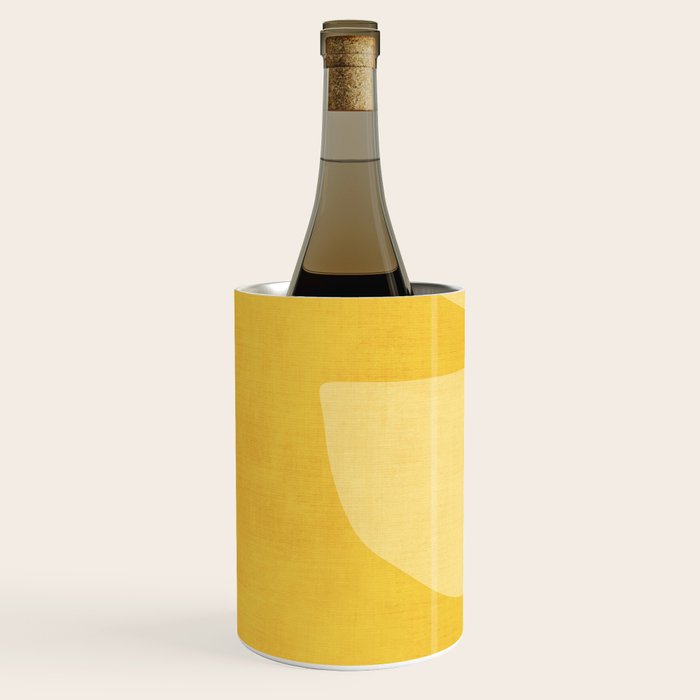 Yellow Tones Semicircles Minimalist Artwork Wine Chiller Gallery Image 2