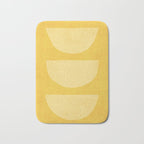 Yellow Tones Semicircles Minimalist Artwork Bath Mat Gallery Image 1