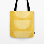 Yellow Tones Semicircles Minimalist Artwork Tote Bag Gallery Image 1