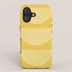 Yellow Tones Semicircles Minimalist Artwork iPhone Case Gallery Image 1