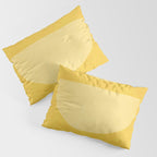 Yellow Tones Semicircles Minimalist Artwork Pillow Sham Gallery Image 3