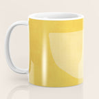 Yellow Tones Semicircles Minimalist Artwork Coffee Mug Gallery Image 3