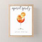 Cocktail Recipes. Aperol Spritz. Mini Art Print Gallery Image 1