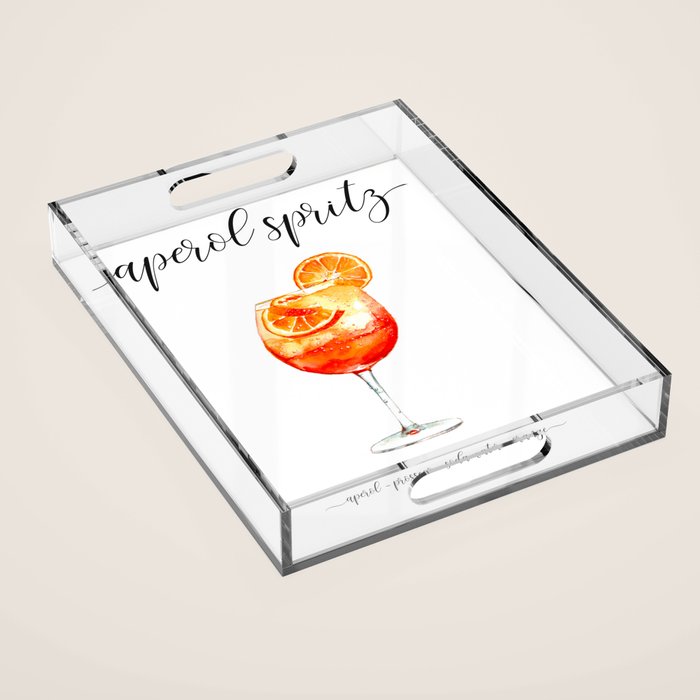 Cocktail Recipes. Aperol Spritz. Acrylic Tray Gallery Image 1