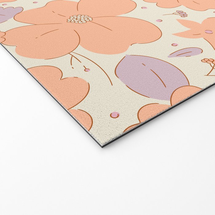Vintage hand drawn flower art pattern Welcome Mat Gallery Image 2