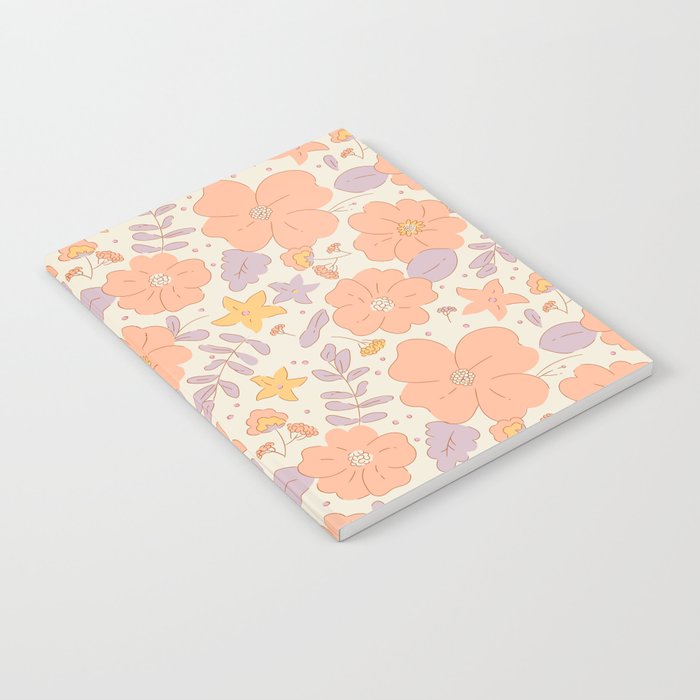 Vintage hand drawn flower art pattern Notebook Gallery Image 2