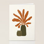 Two Green Vases & Orange Plant Stationery Card Gallery Image 2