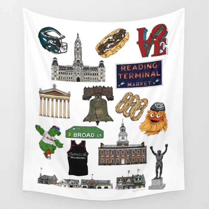 Philly Flash Sheet Wall Tapestry Gallery Image 4