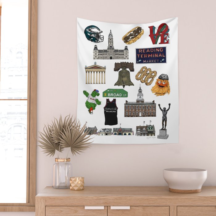 Philly Flash Sheet Wall Tapestry Gallery Image 2