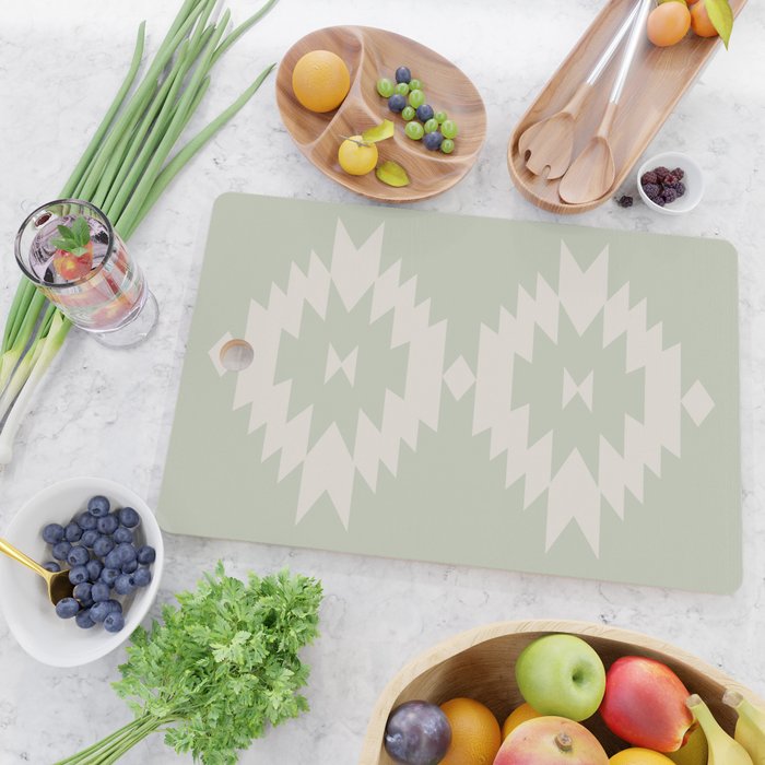 Southwestern Minimalism - Neutral Sage Green Cutting Board Gallery Image 2