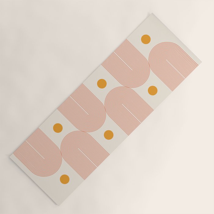 Abstraction_SUN_DOUBLE_LINE_POP_ART_Minimalism_001C Yoga Mat Gallery Image 1