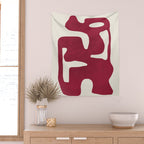 Modern Abstract Shapes 72 Wall Tapestry Gallery Image 2