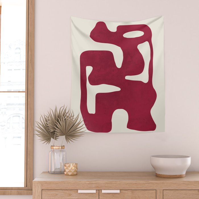 Modern Abstract Shapes 72 Wall Tapestry Gallery Image 2