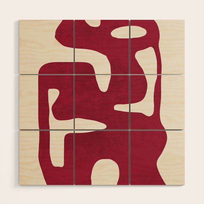 Modern Abstract Shapes 72 Wood Wall Art Gallery Image 1