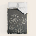 Sketch Line Flowers 4 Comforter Gallery Image 6