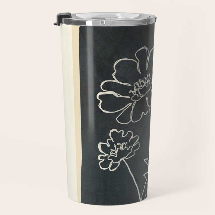 Sketch Line Flowers 4 Travel Mug Gallery Image 3