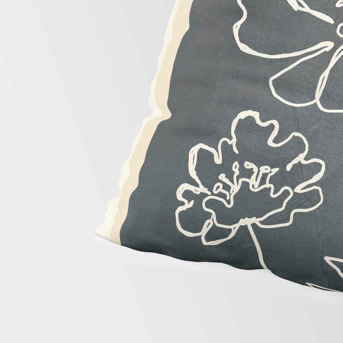 Sketch Line Flowers 4 Pillow Sham Gallery Image 4