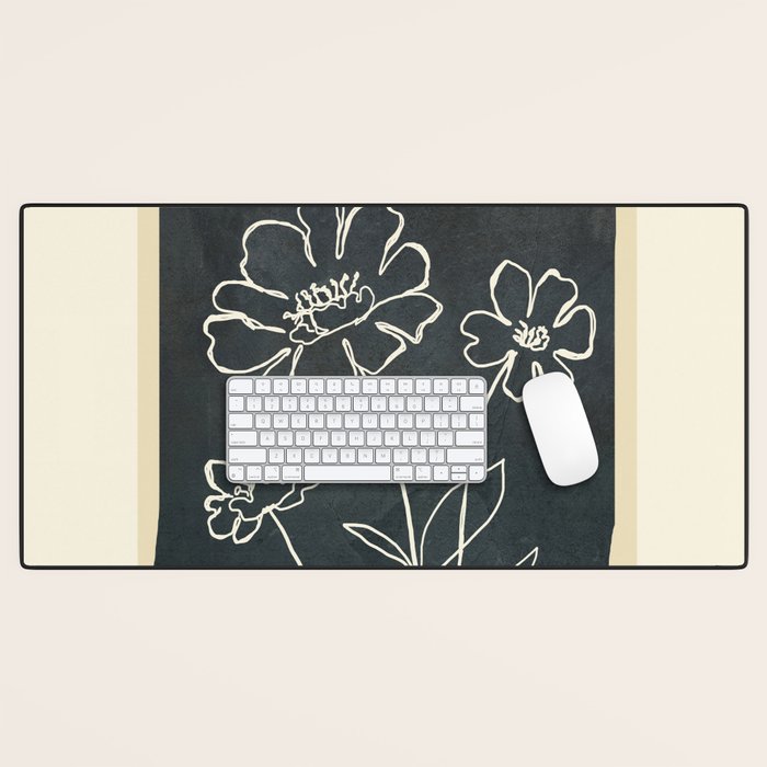 Sketch Line Flowers 4 Desk Mat Gallery Image 1