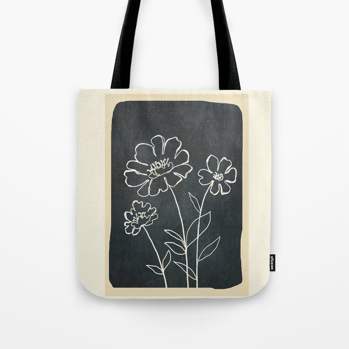 Sketch Line Flowers 4 Tote Bag Gallery Image 1