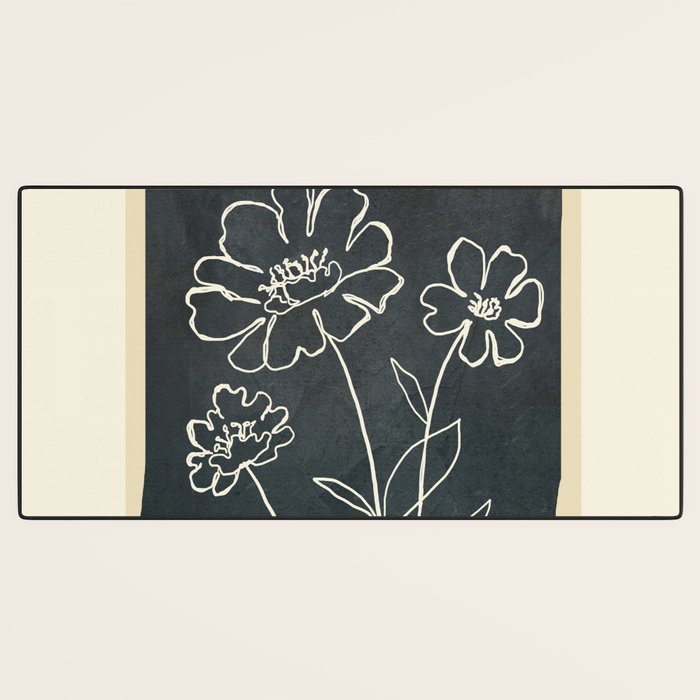 Sketch Line Flowers 4 Desk Mat Gallery Image 3