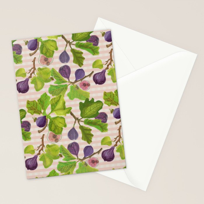 Fig Branches Stationery Card Gallery Image 2