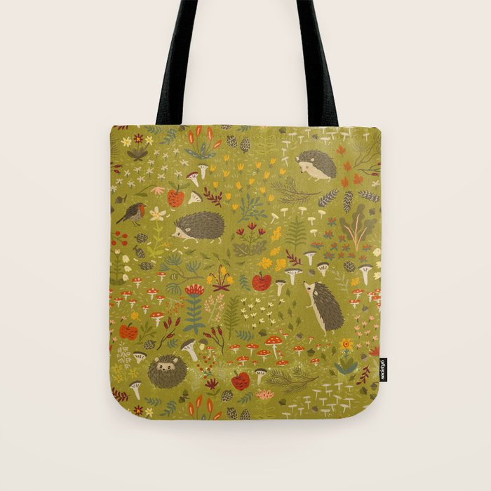 Hedgehog Meadow Tote Bag Gallery Image 1