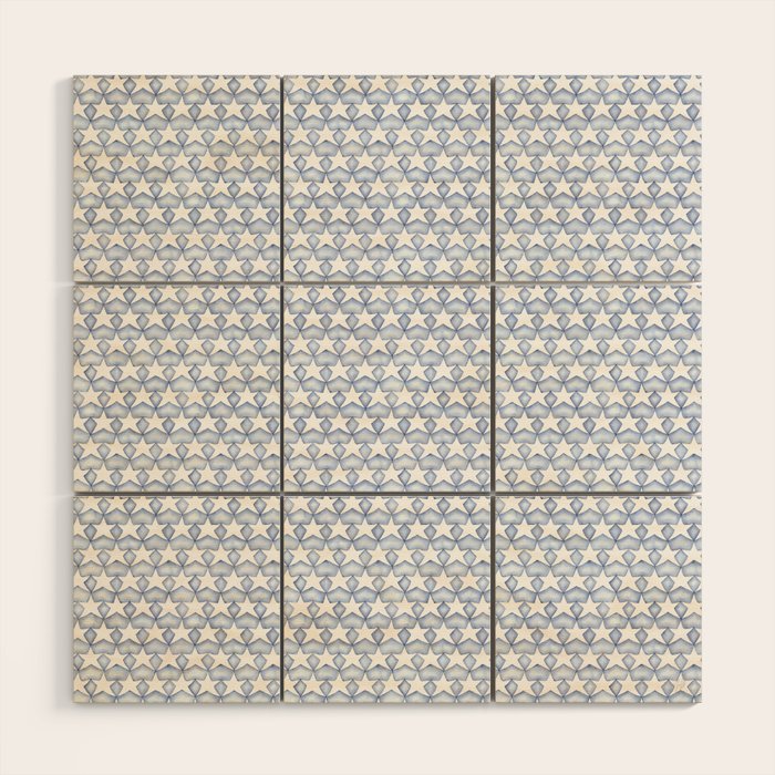 Indigo Stars Wood Wall Art Gallery Image 1