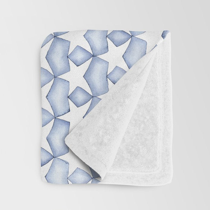 Indigo Stars Throw Blanket Gallery Image 3