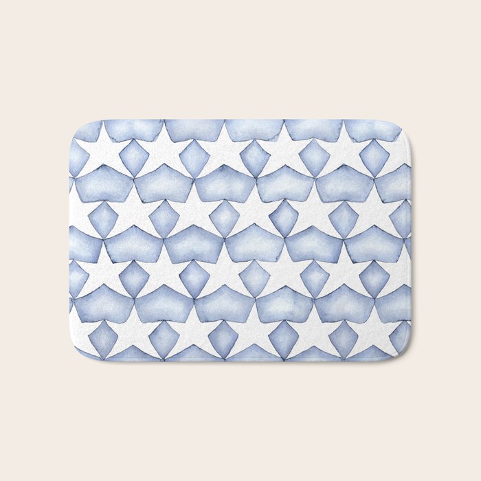 Indigo Stars Bath Mat Gallery Image 1