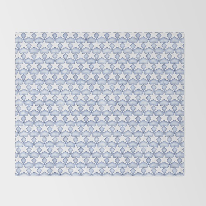 Indigo Stars Throw Blanket Gallery Image 2