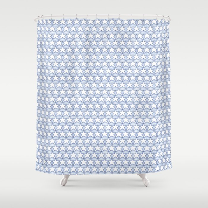 Indigo Stars Shower Curtain Gallery Image 1