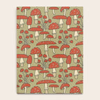 Red Cap Mushrooms on Sage Green Notebook Gallery Image 4