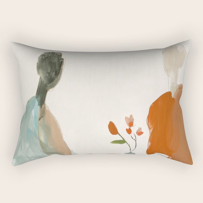 Abstract Cafe Stillness Rectangular Pillow Gallery Image 1